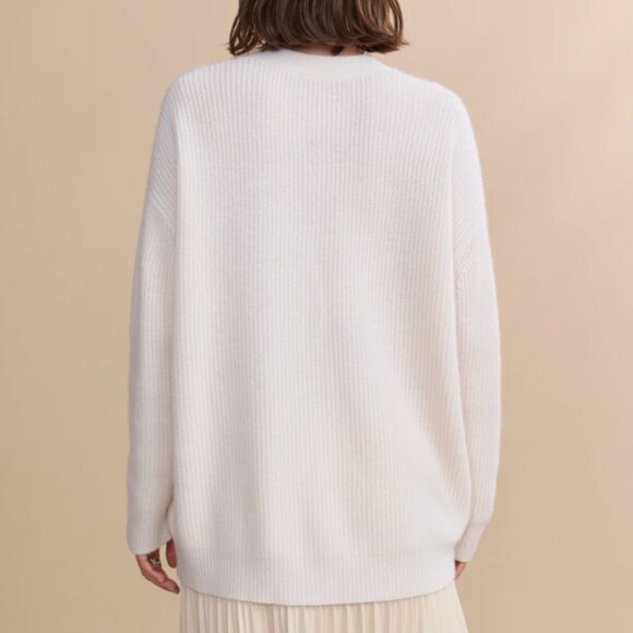 BEST Jenni Kayne Cashmere Cocoon Cardigan Small/Medium Ivory Off White Quiet Lux - Picture 5 of 8